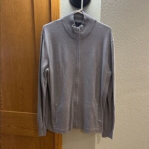 GAP Men's Zip-Up Sweater in Gray
